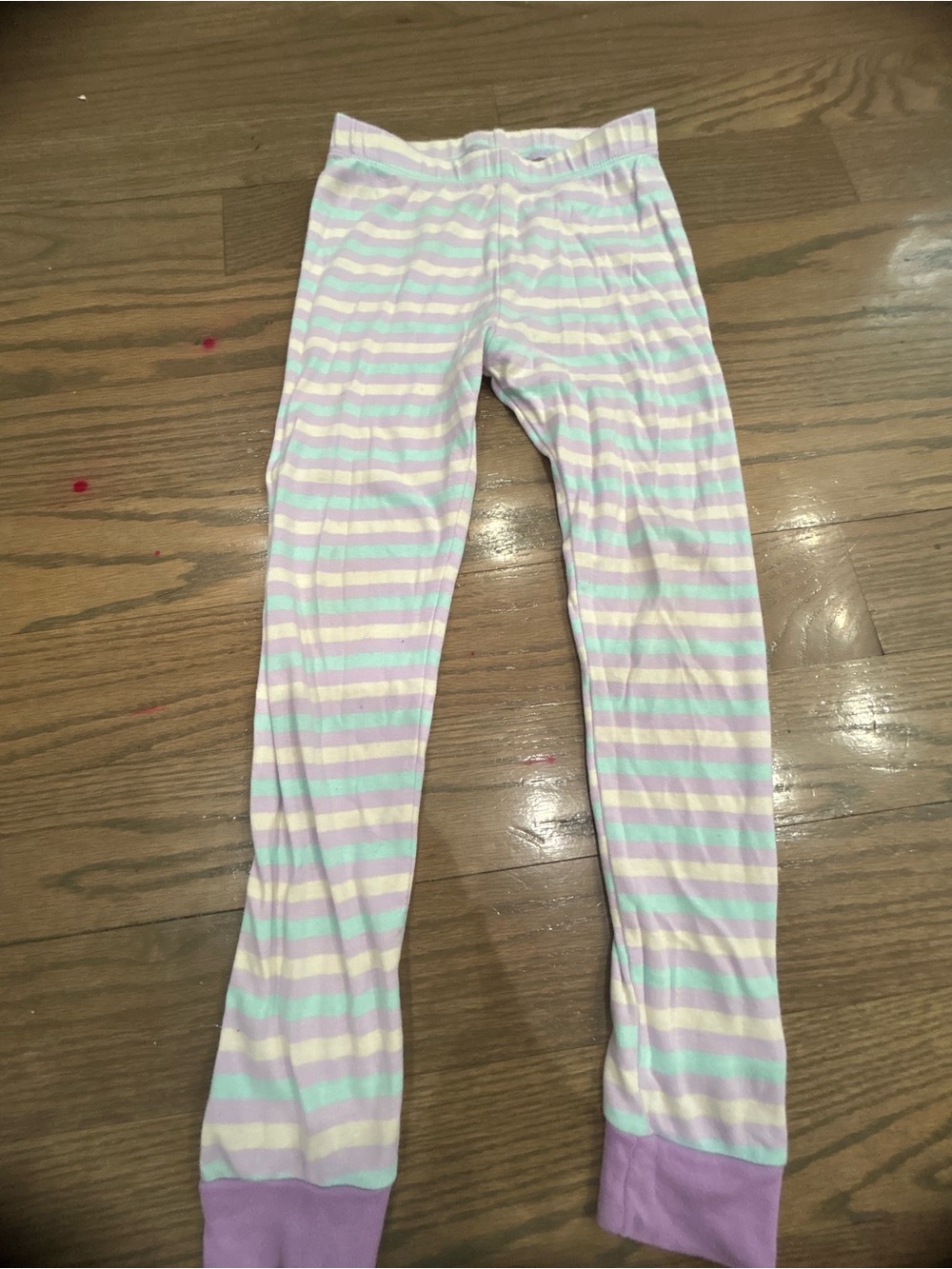 Member’s Mark Girls Pajama Pants Size 6 Pastel Rainbow Striped Sleepwear